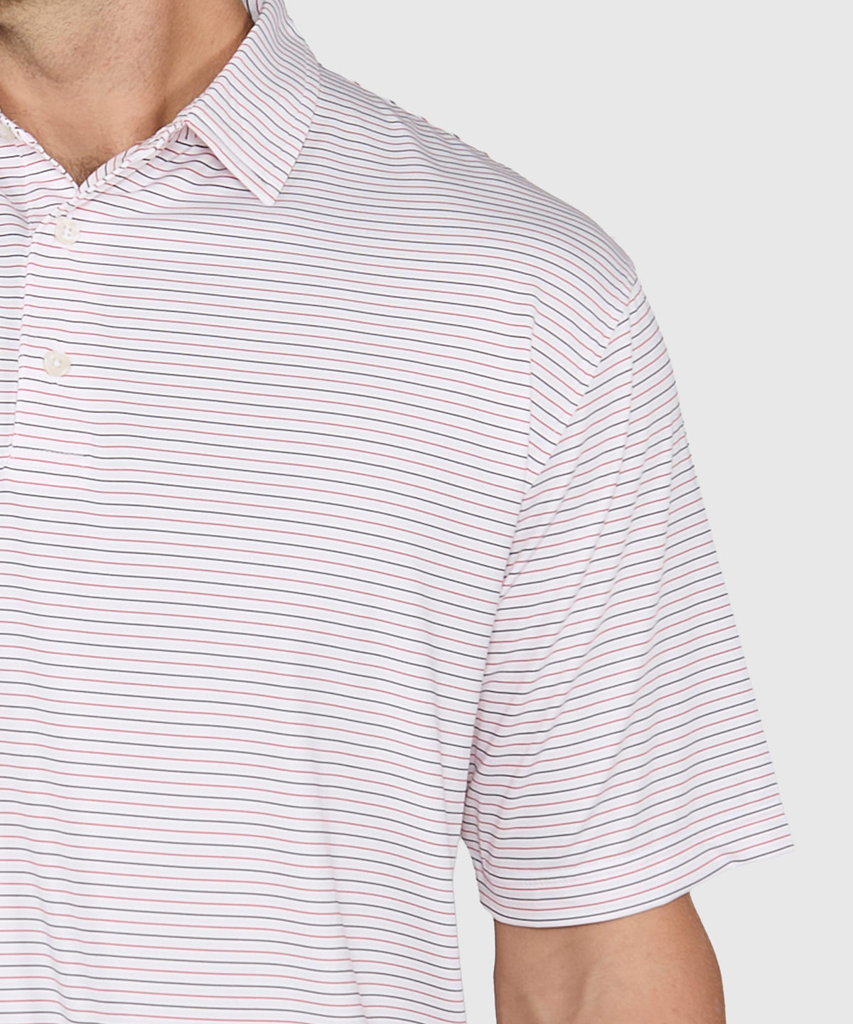 Westport Lifestyle Short Sleeve Performance Stripe Polo, Men's Big & Tall