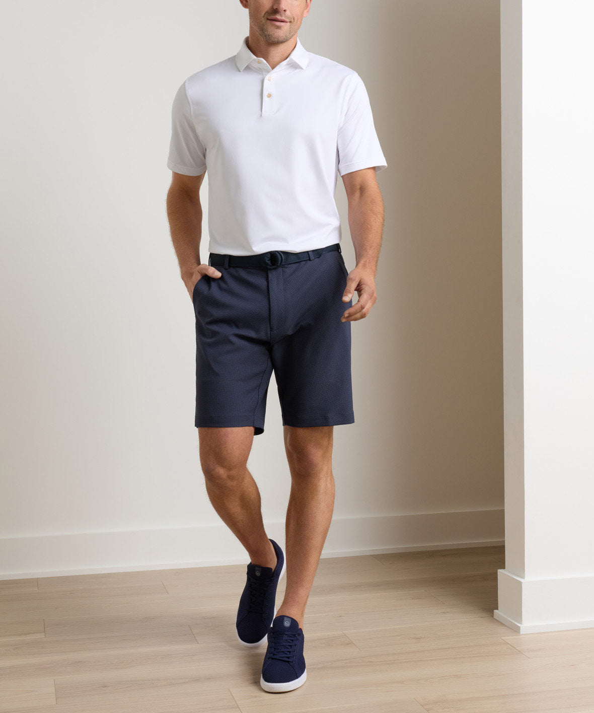 Peter Millar Salem Houndstooth Performance Short, Men's Big & Tall