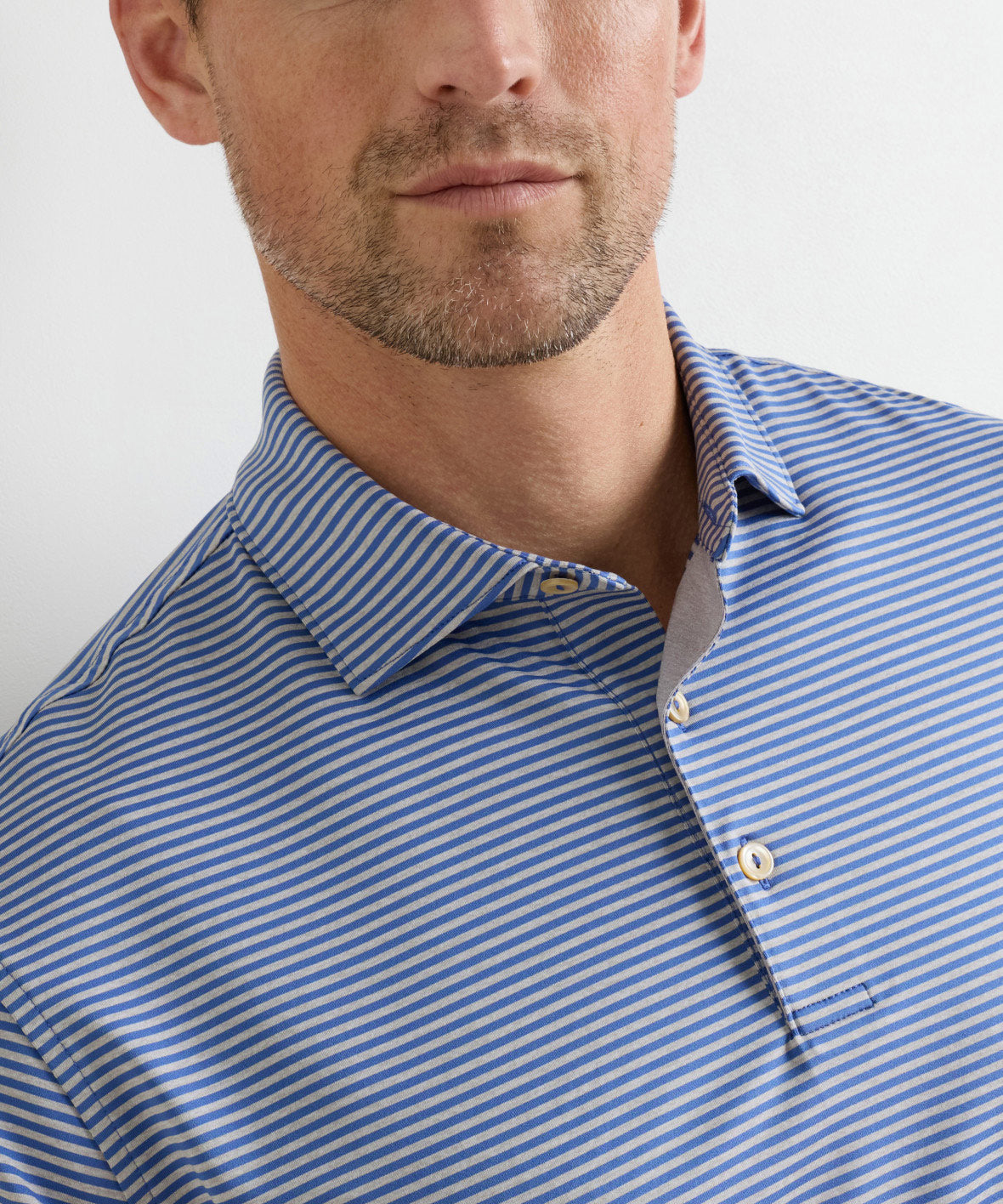 Peter Millar Hales Stripe Short Sleeve Performance Polo, Men's Big & Tall