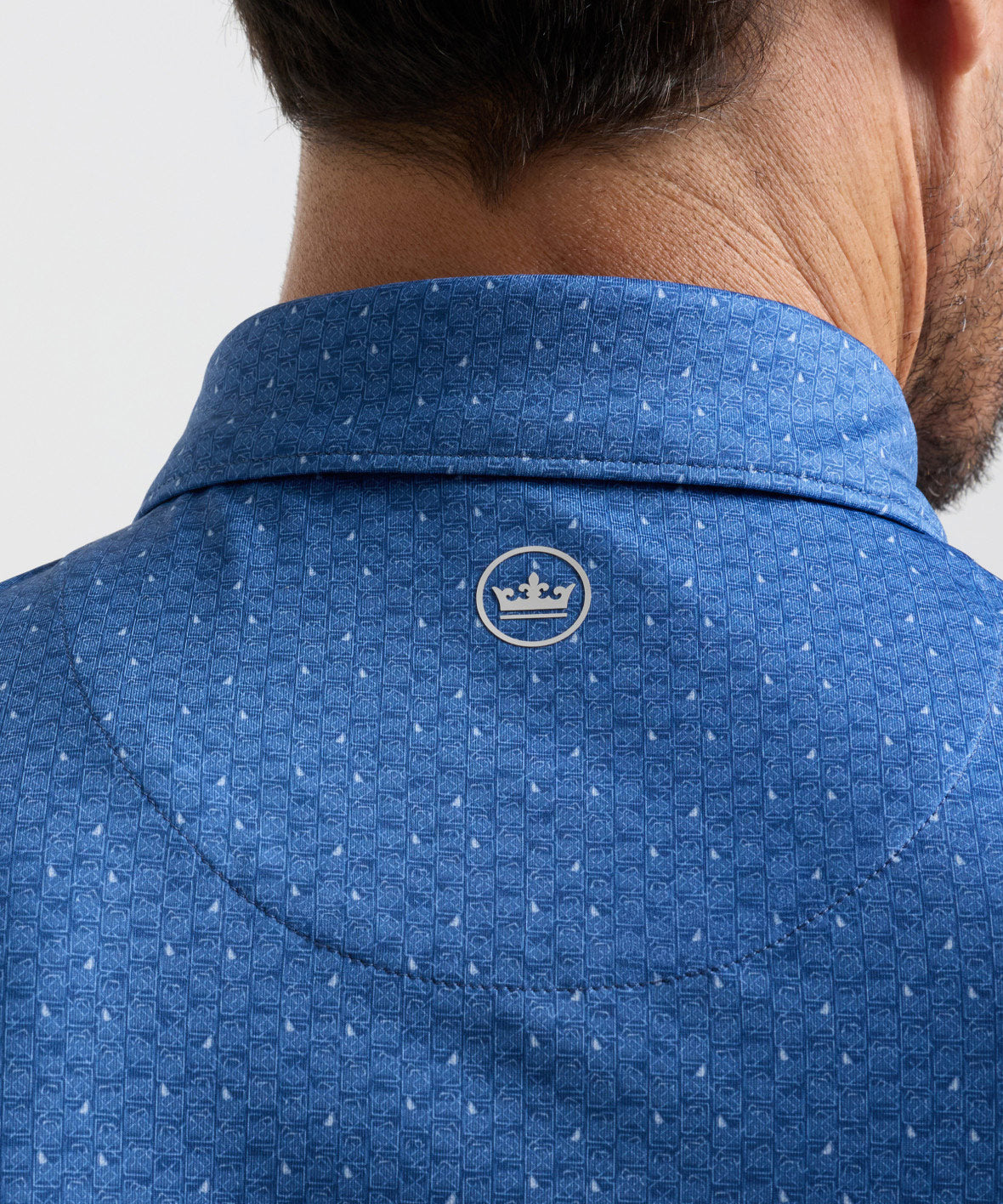 Peter Millar Negroni Print Short Sleeve Performance Polo, Men's Big & Tall