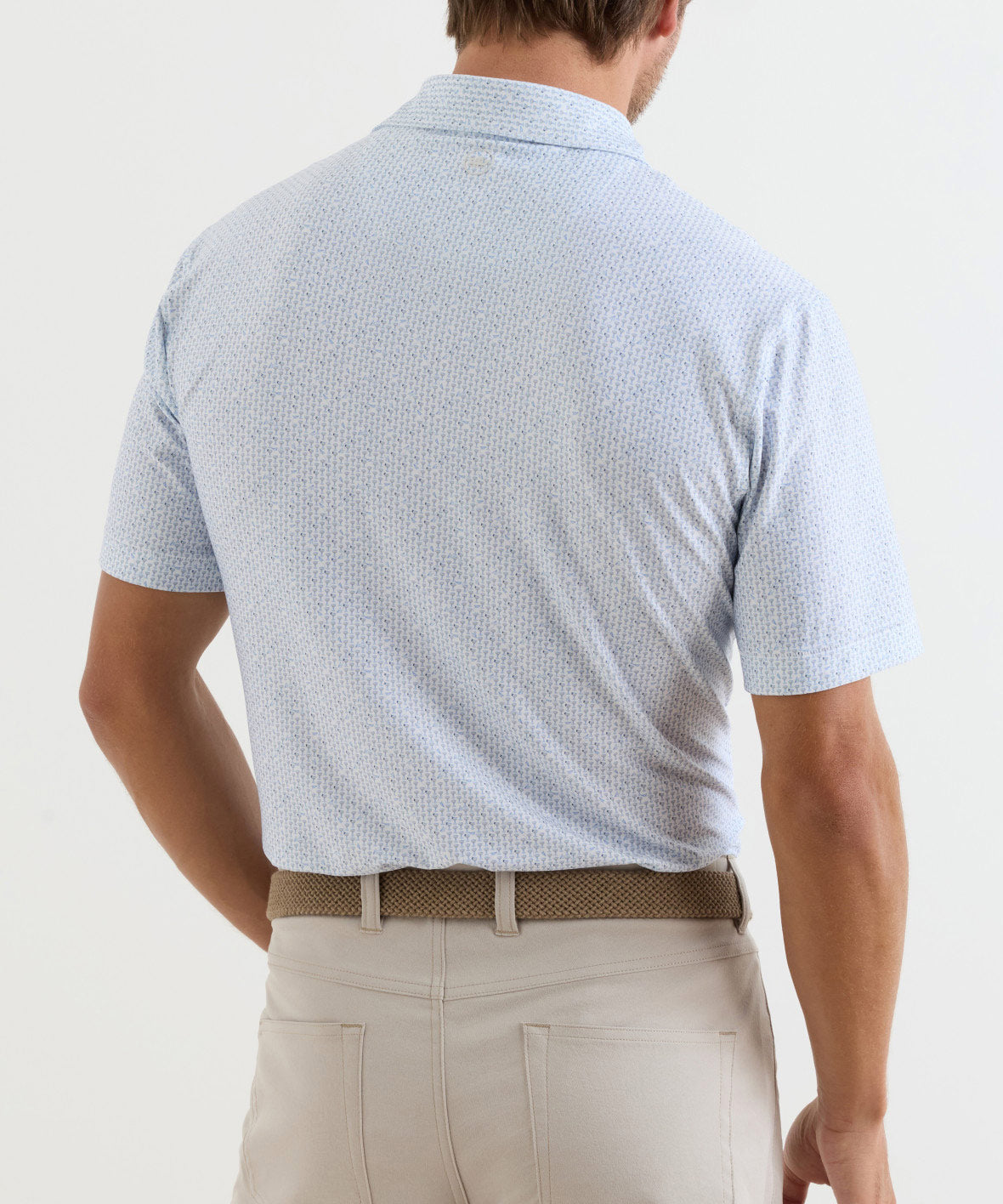 Peter Millar Paper Plane Print Short Sleeve Performance Polo, Men's Big & Tall