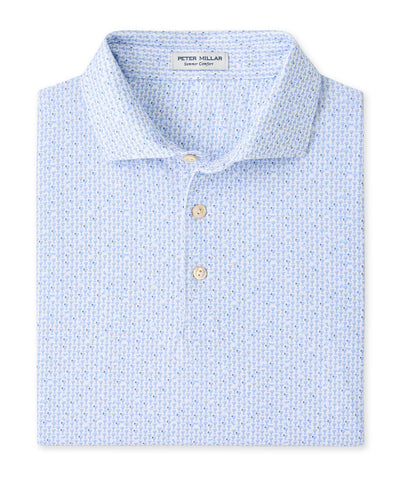 Peter Millar Paper Plane Print Short Sleeve Performance Polo, Men's Big & Tall