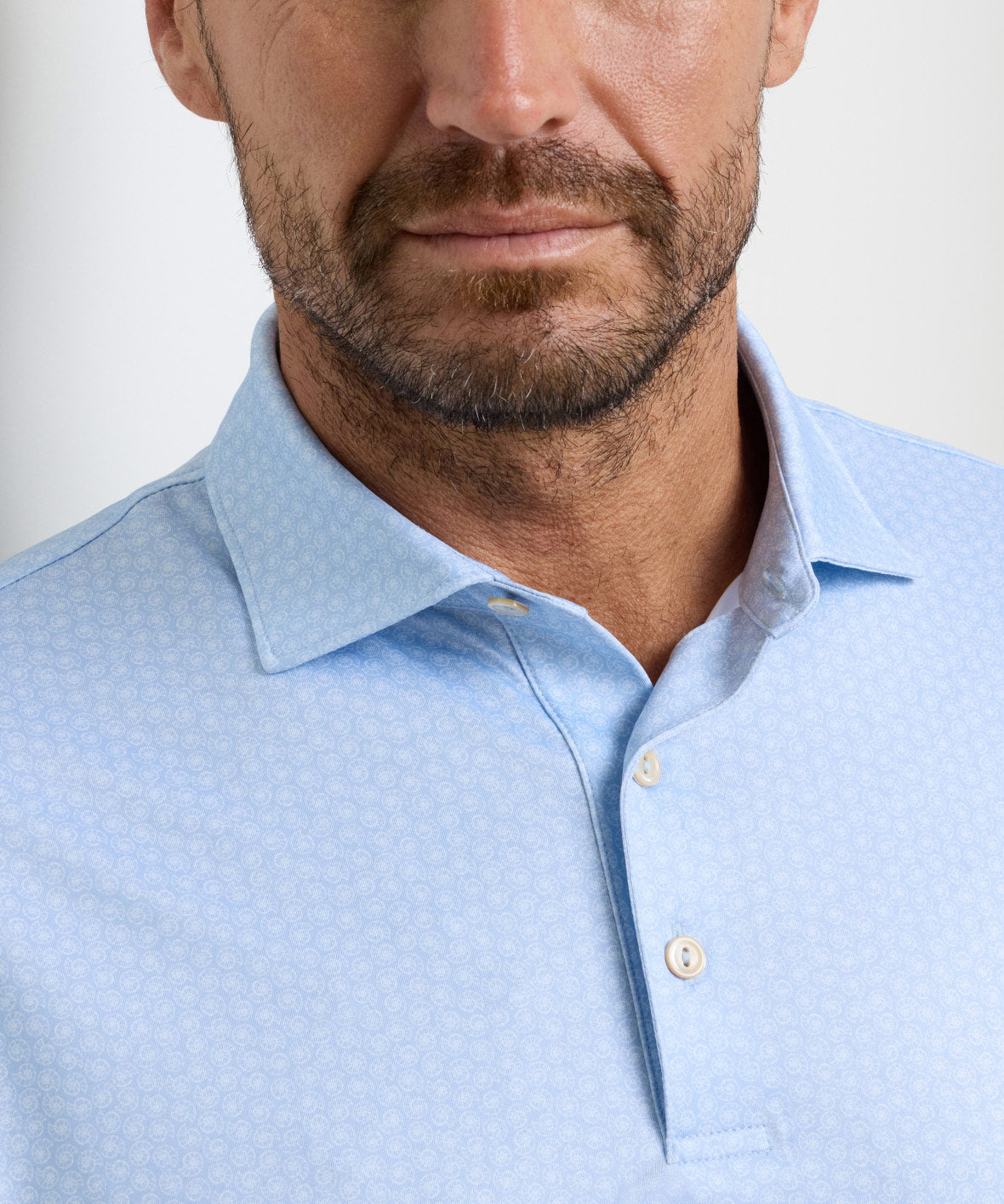 Peter Millar Nautilus Print Short Sleeve Performance Polo, Men's Big & Tall