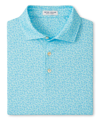 Peter Millar Jellyfish Print Short Sleeve Performance Polo, Men's Big & Tall
