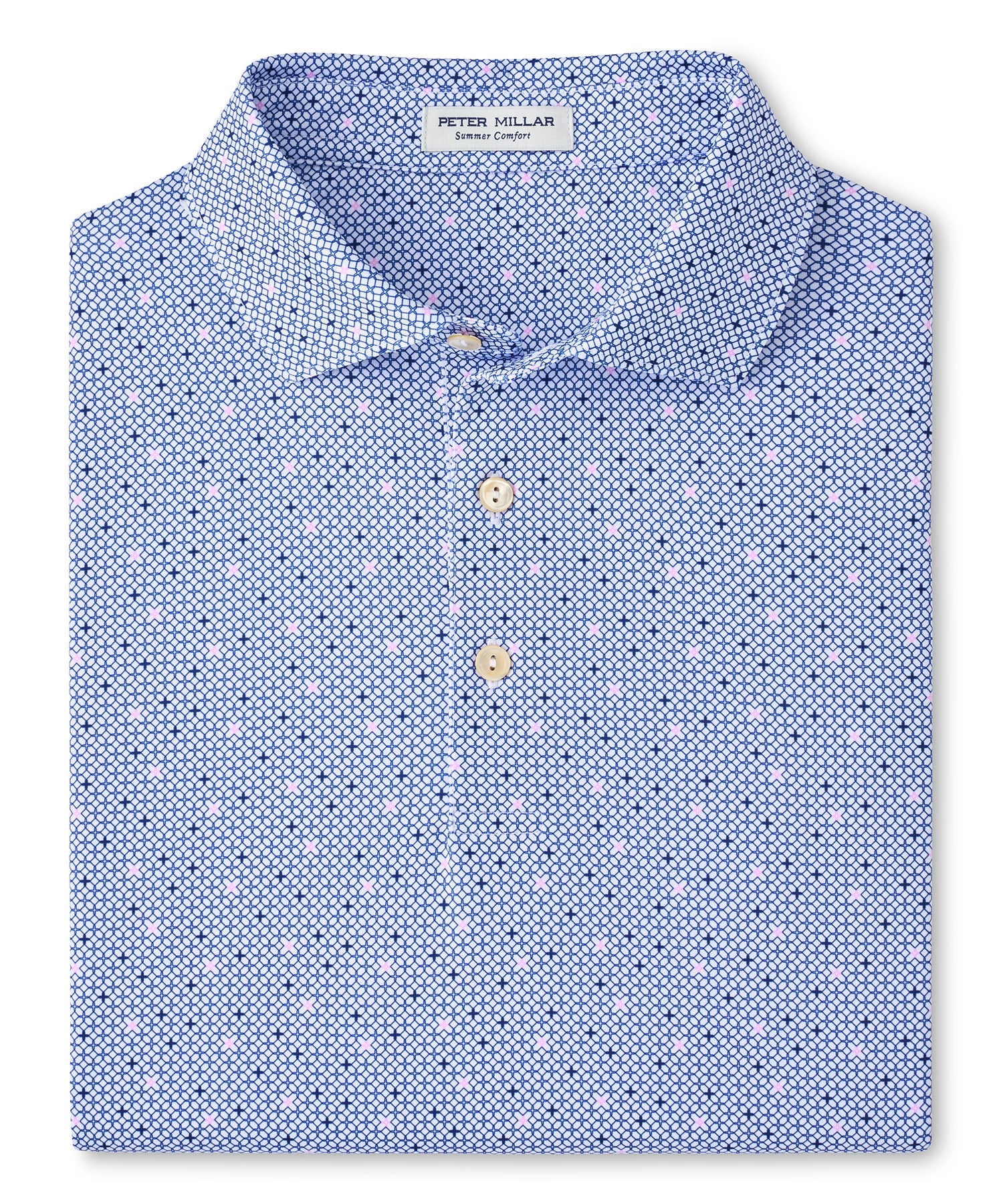Peter Millar Barrier Print Short Sleeve Performance Polo