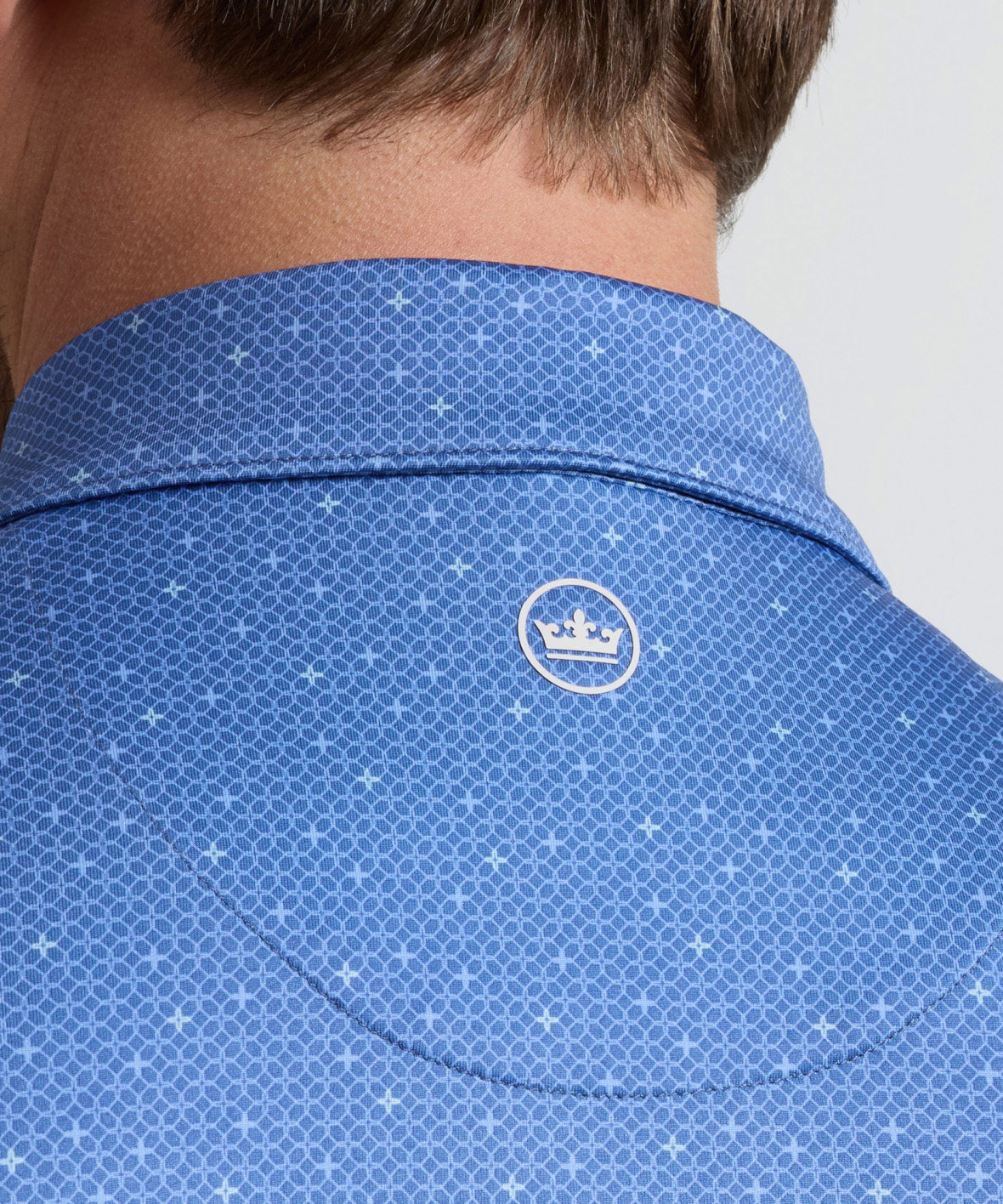 Peter Millar Barrier Print Short Sleeve Performance Polo, Men's Big & Tall