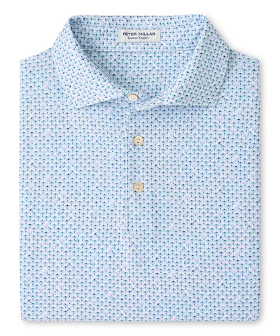 Peter Millar Flock Print Short Sleeve Performance Polo, Men's Big & Tall