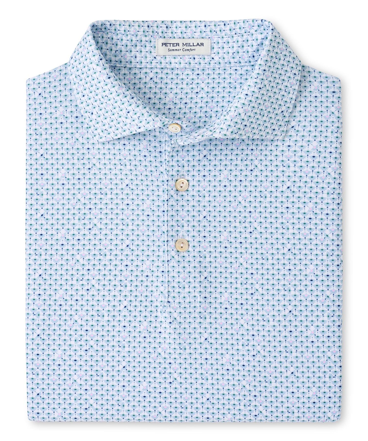 Peter Millar Flock Print Short Sleeve Performance Polo