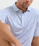 Peter Millar Coastline Print Short Sleeve Performance Polo
