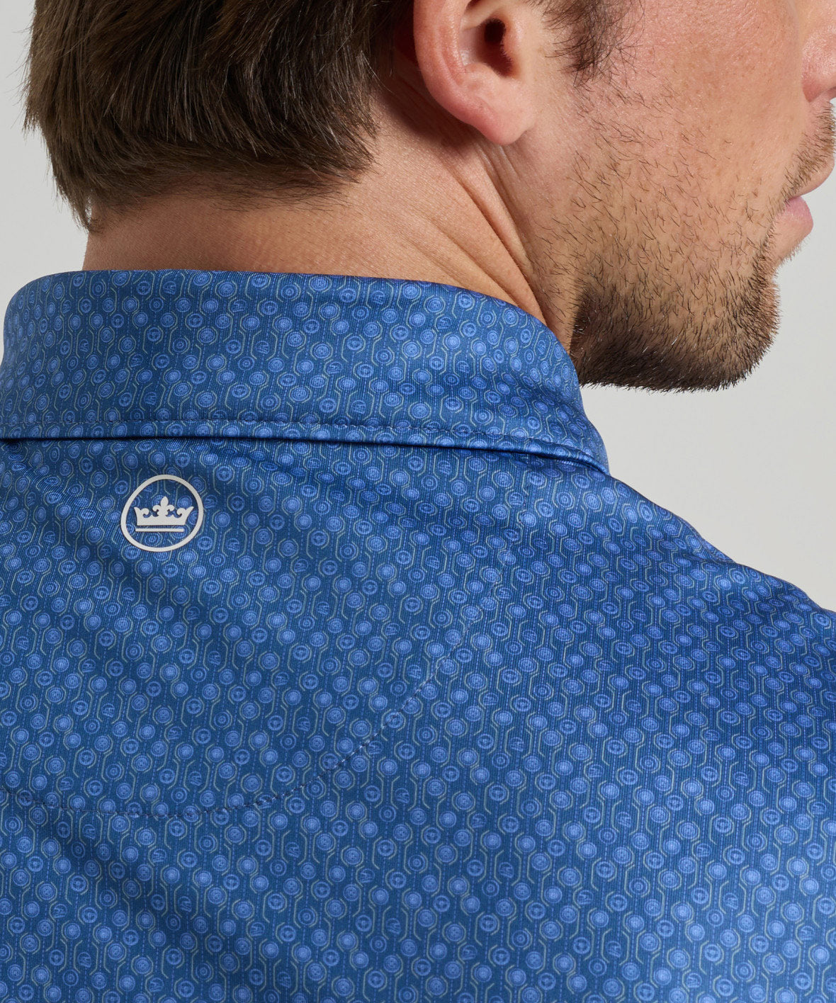 Peter Millar Pole Position Print Short Sleeve Performance Polo, Men's Big & Tall