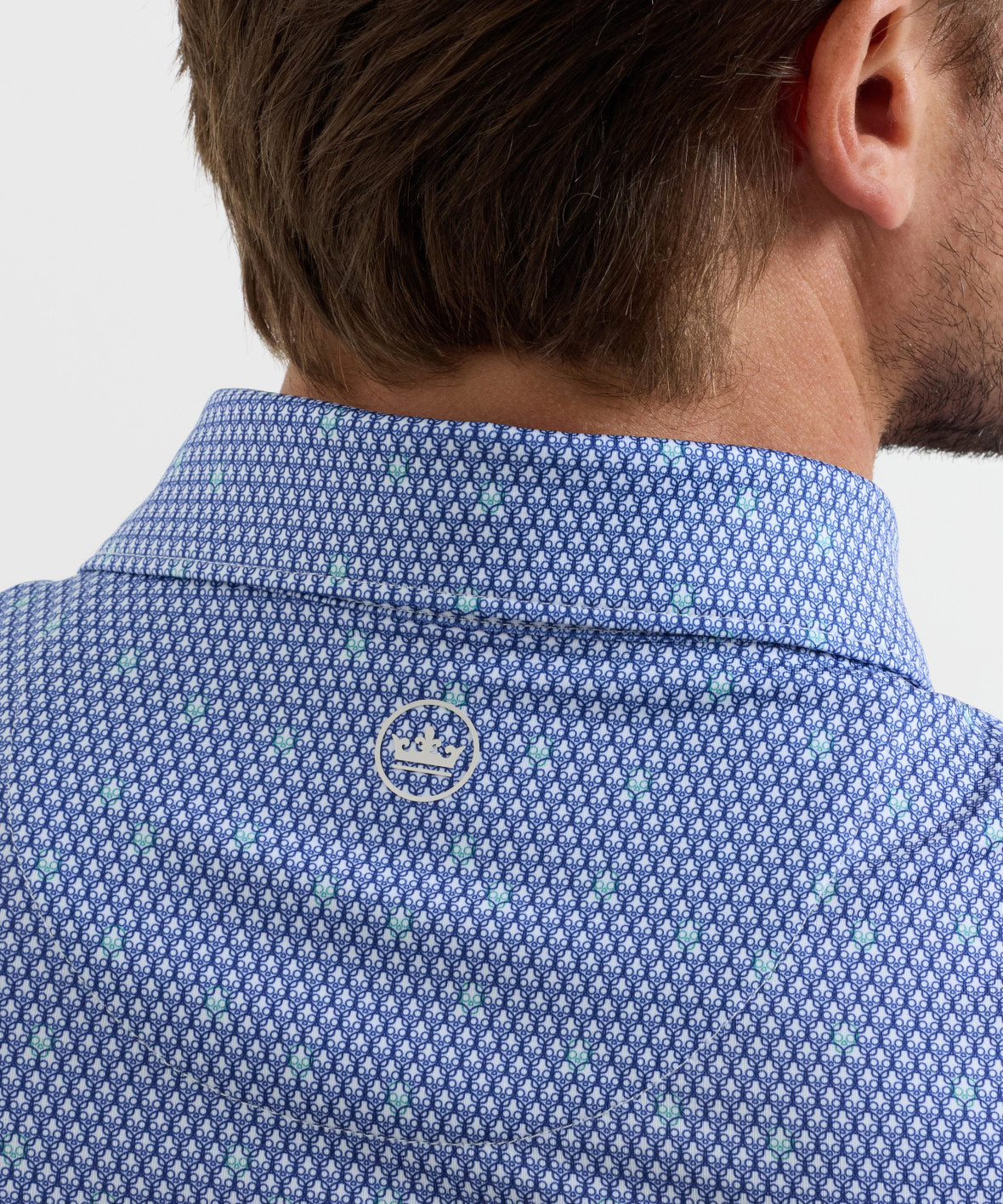 Peter Millar Geo Skull Print Short Sleeve Performance Polo, Men's Big & Tall