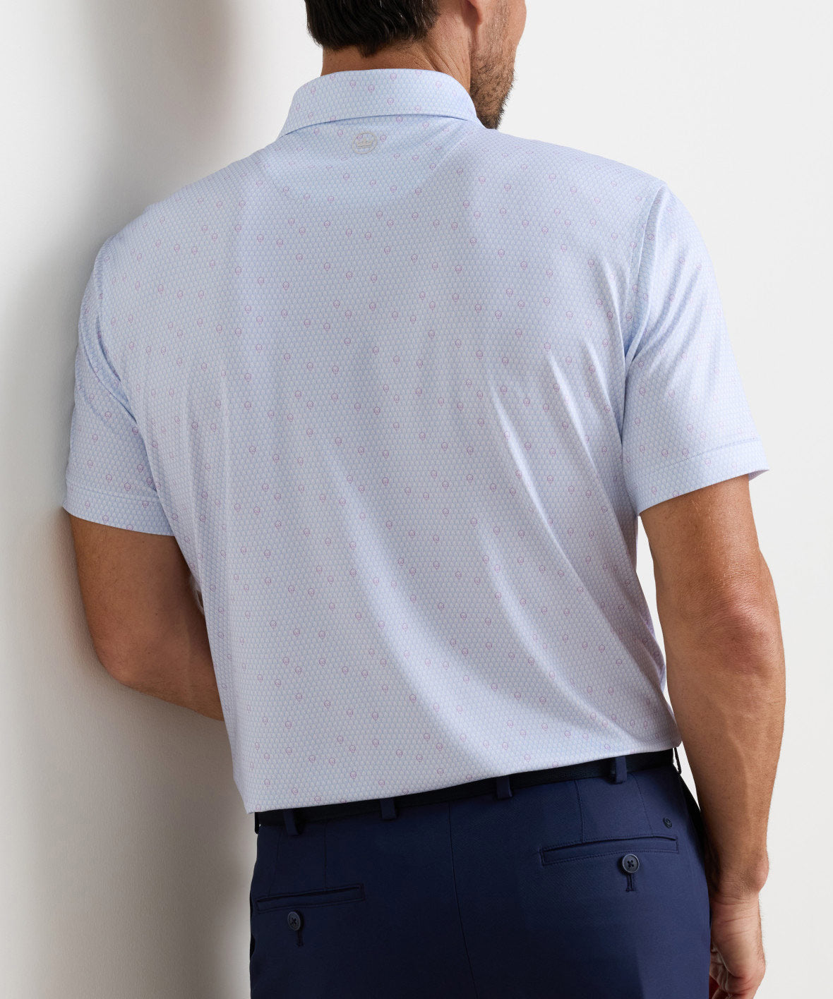 Peter Millar Geo Skull Print Short Sleeve Performance Polo, Men's Big & Tall