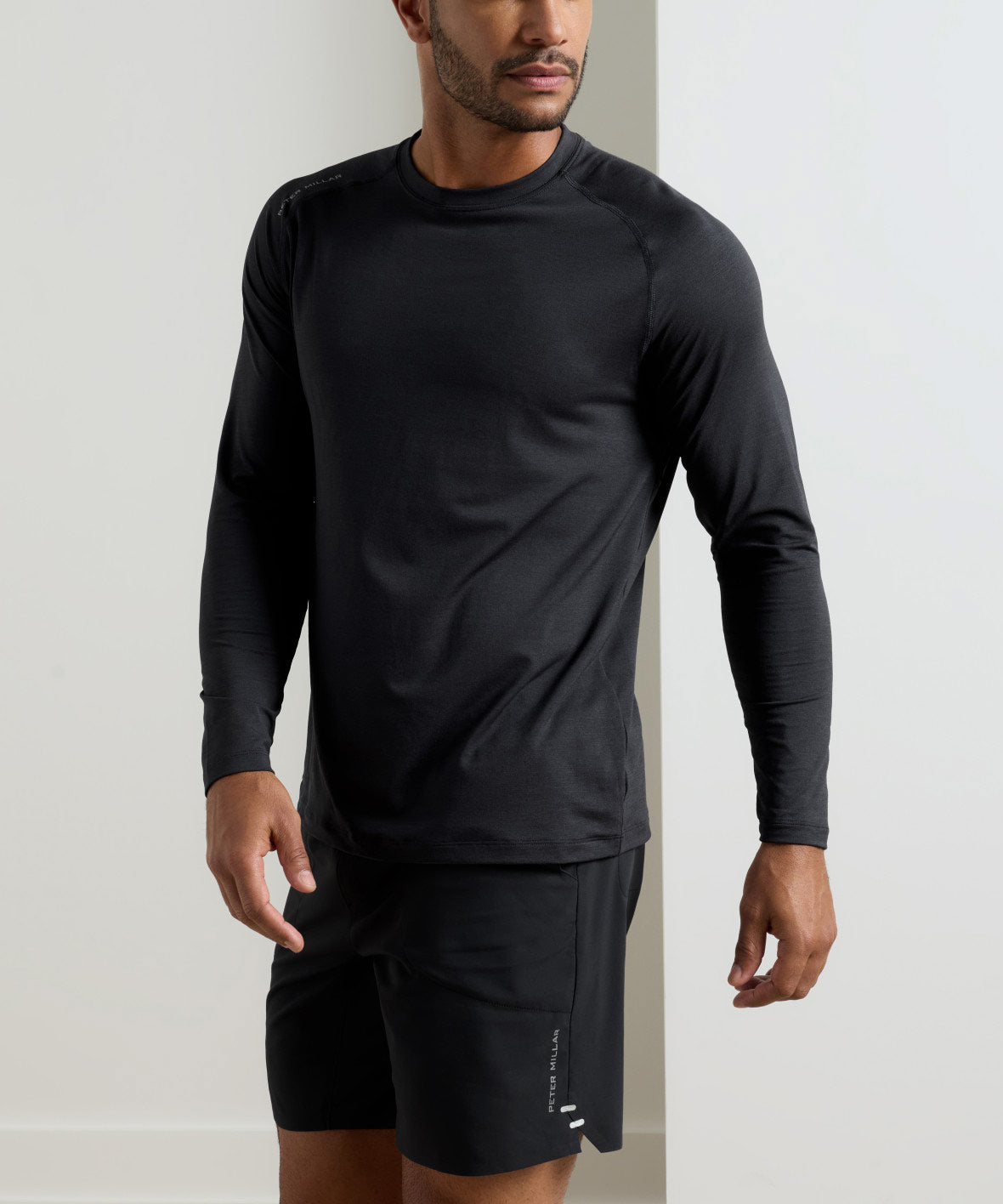 Peter Millar Aurora Performance Long Sleeve Tee Shirt, Men's Big & Tall