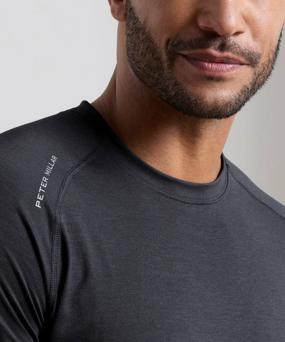 Peter Millar Aurora Performance Long Sleeve Tee Shirt, Men's Big & Tall