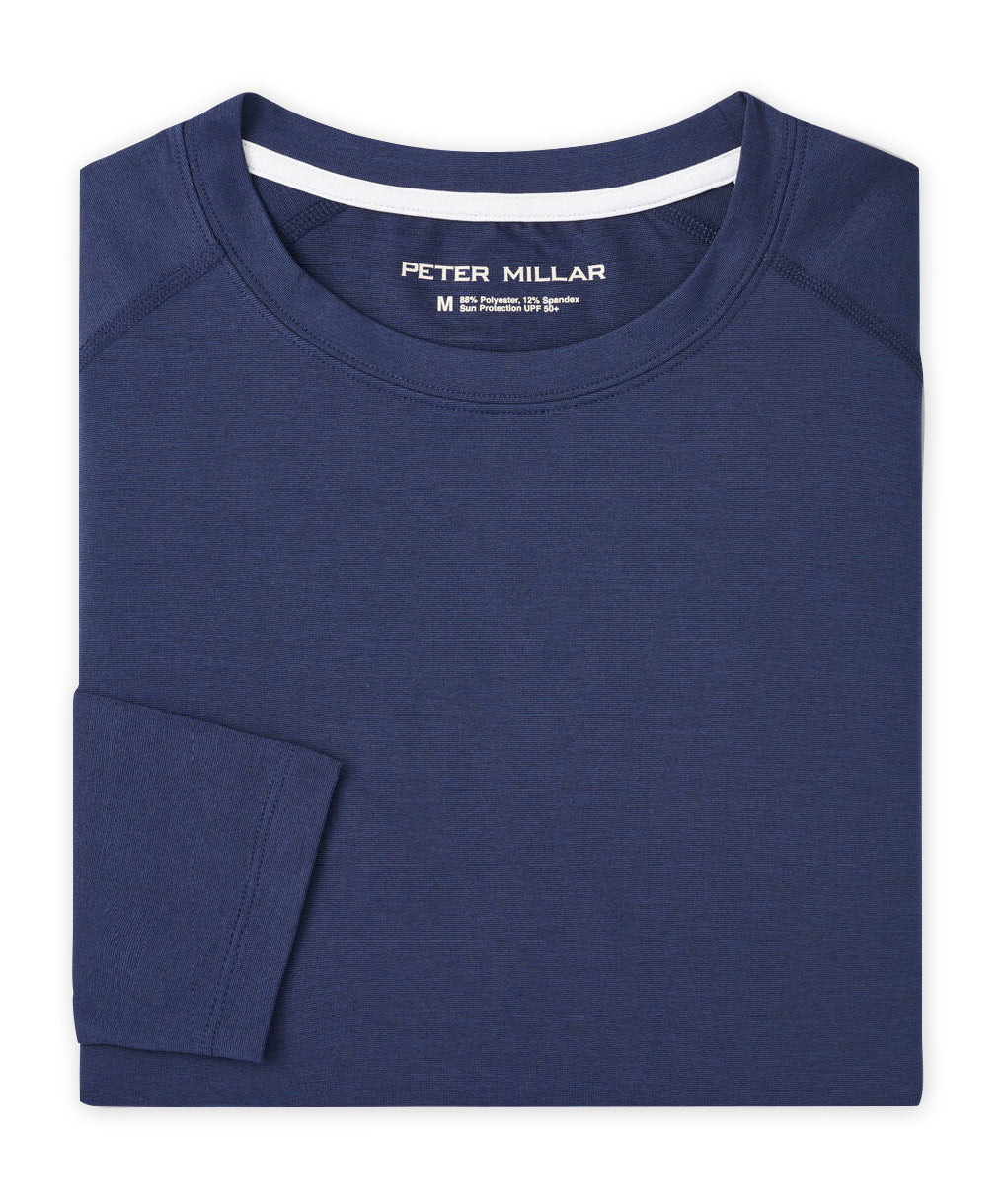 Peter Millar Aurora Performance Long Sleeve Tee Shirt, Men's Big & Tall