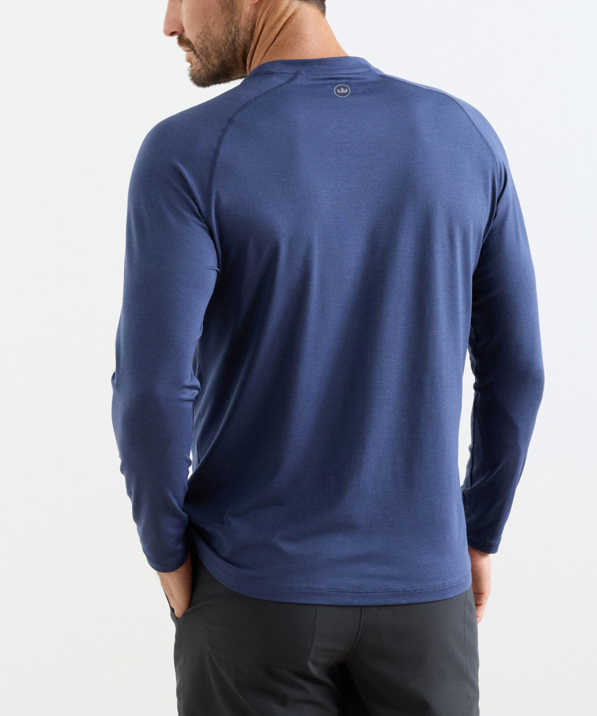 Peter Millar Aurora Performance Long Sleeve Tee Shirt, Men's Big & Tall