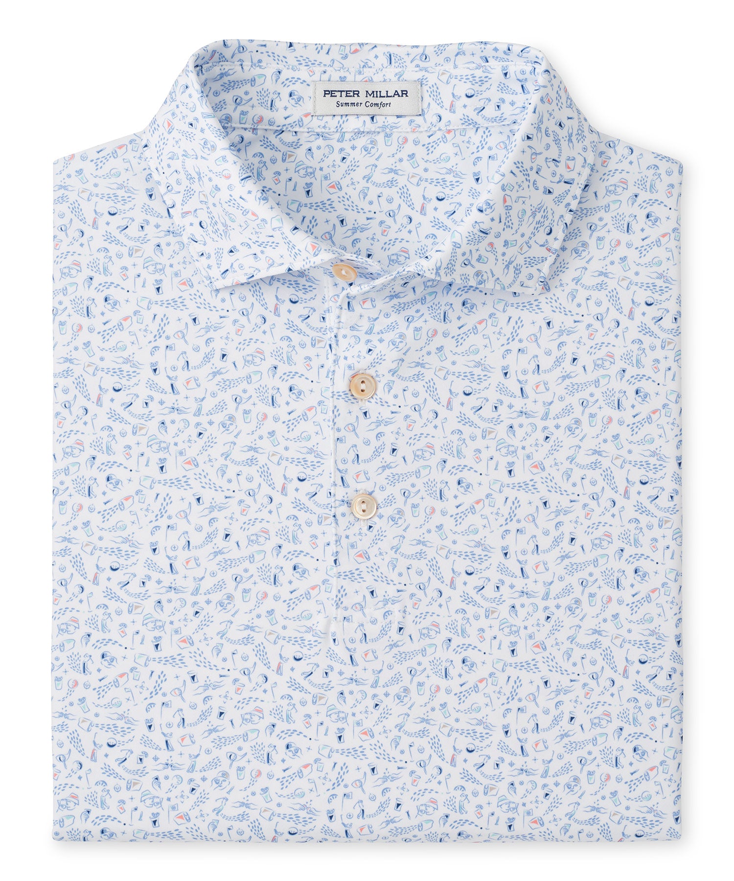 Peter Millar Nice Shot Print Short Sleeve Performance Polo