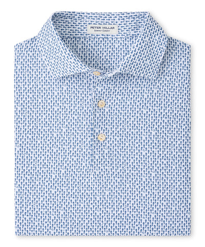 Peter Millar Casino Night Print Short Sleeve Performance Polo, Men's Big & Tall