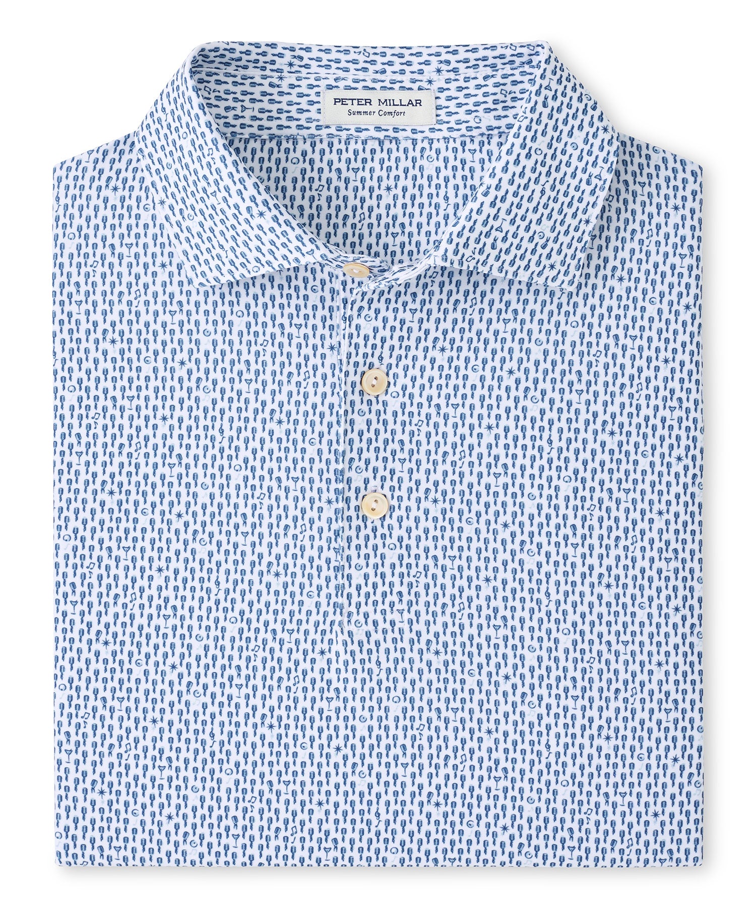 Peter Millar Casino Night Print Short Sleeve Performance Polo