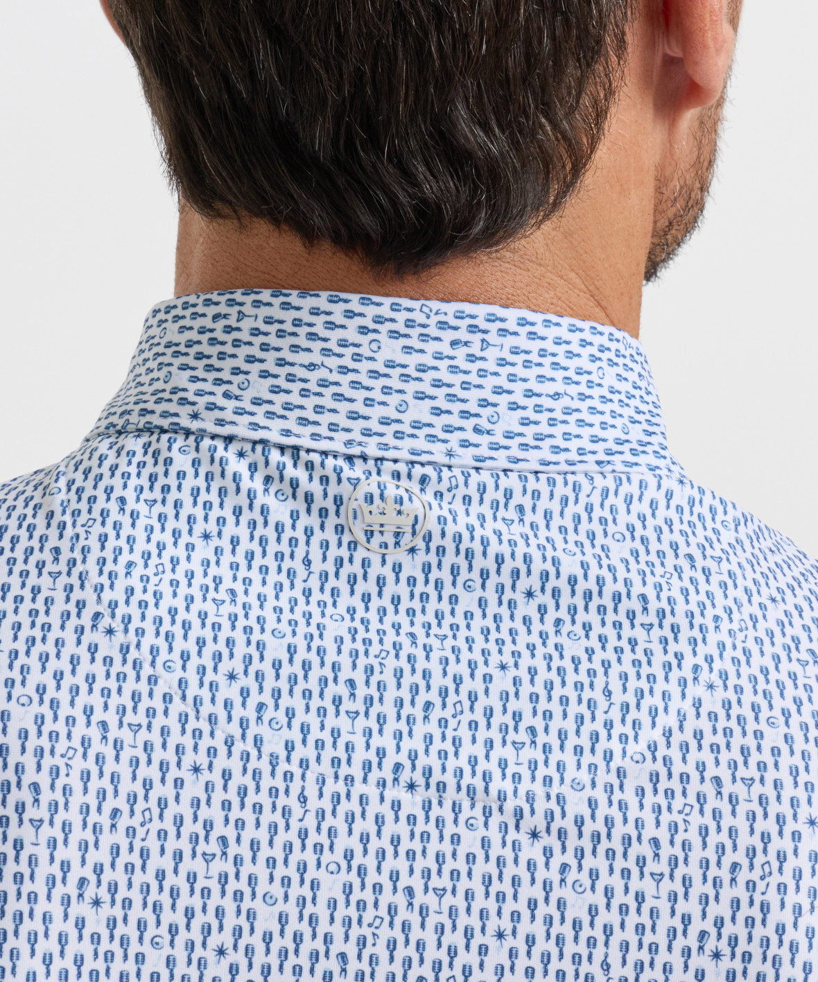 Peter Millar Casino Night Print Short Sleeve Performance Polo, Men's Big & Tall