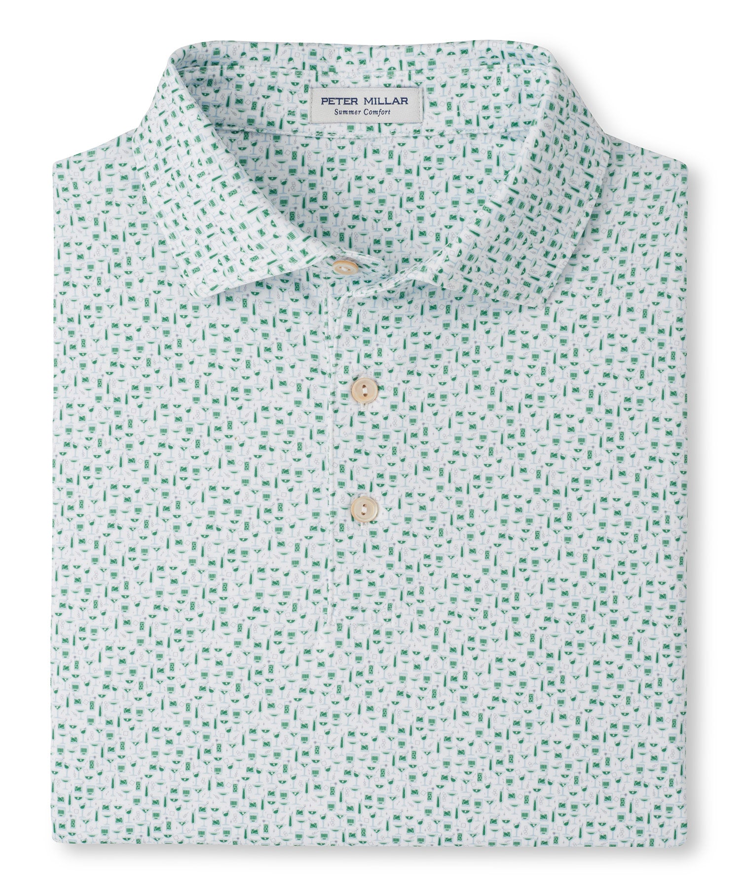 Peter Millar Cheers Print Short Sleeve Performance Polo
