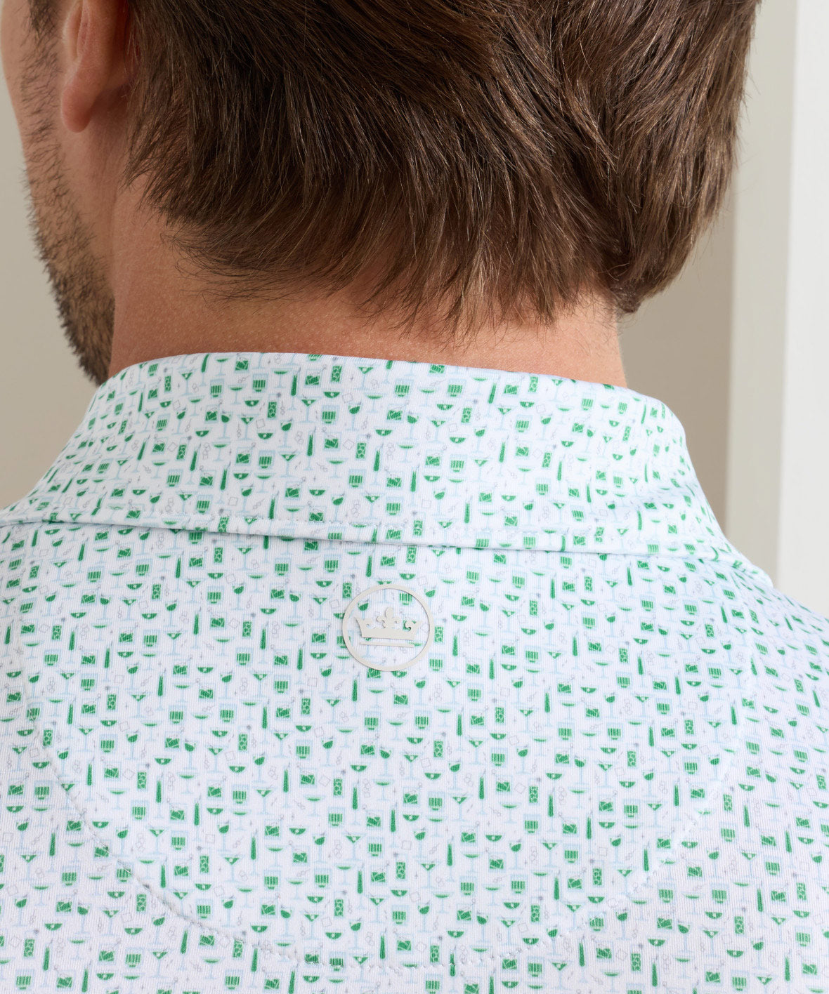 Peter Millar Cheers Print Short Sleeve Performance Polo, Men's Big & Tall