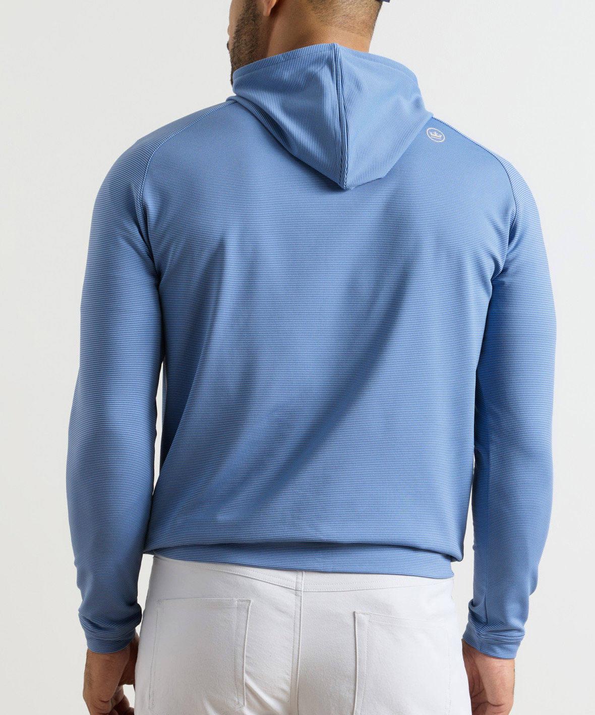 Peter Millar Long Sleeve Pine Sugar Stripe Performance Hoodie, Men's Big & Tall