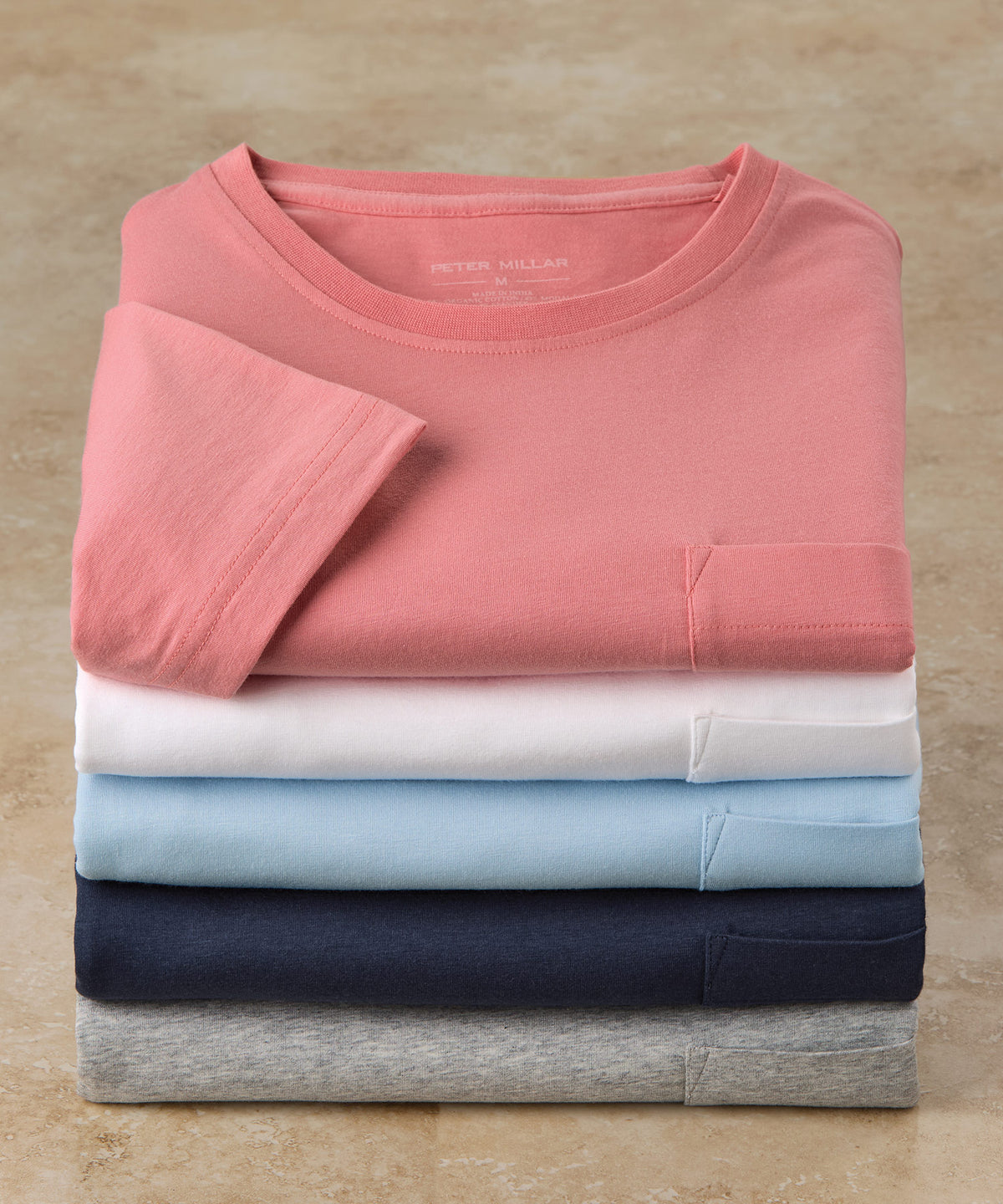 Peter Millar Short Sleeve Crown Comfort Pocket Tee, Men's Big & Tall