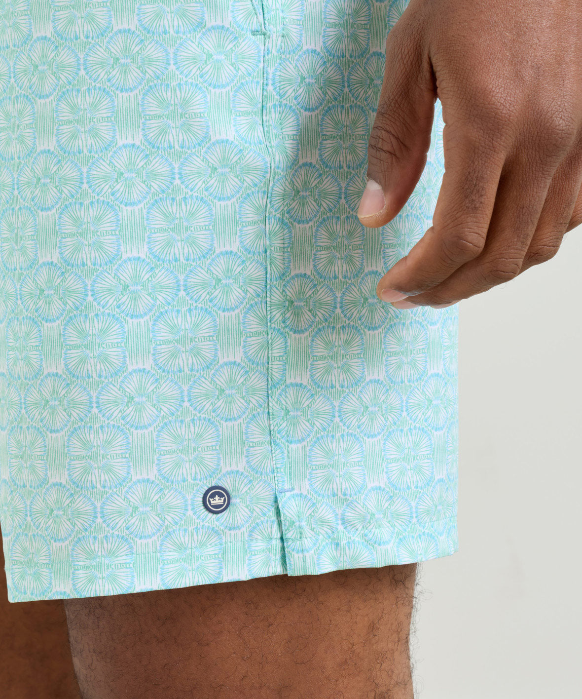 Peter Millar Tide Lines Print Swim Trunk, Men's Big & Tall