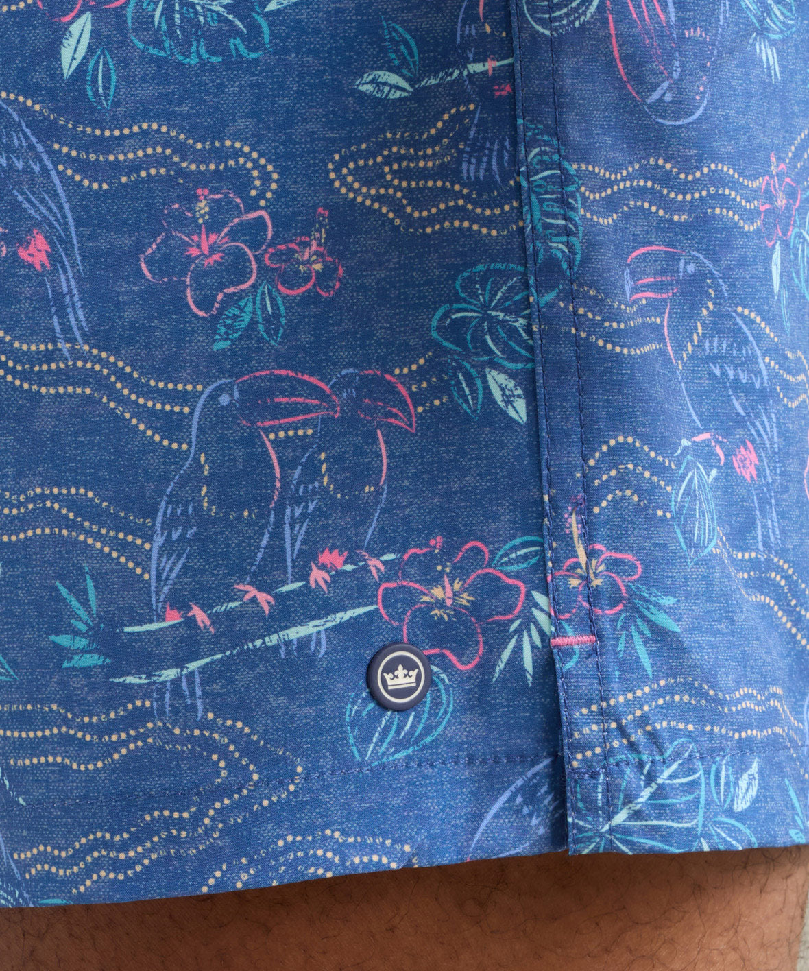 Peter Millar Rainforest Print Swim Trunk, Men's Big & Tall