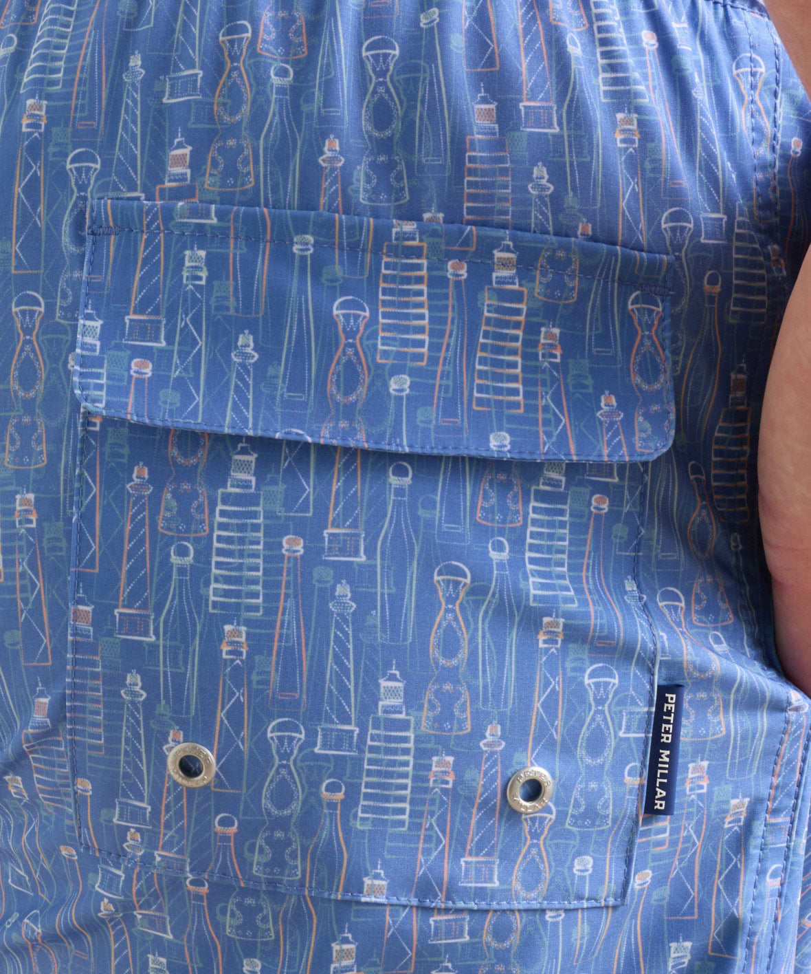 Peter Millar Tequila Seas Print Swim Trunk, Men's Big & Tall