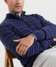 Peter Millar Saratoga Stripe Quarter Zip Sweater