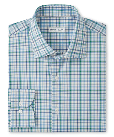 Peter Millar Simon Crown Light Long Sleeve Sport Shirt, Men's Big & Tall