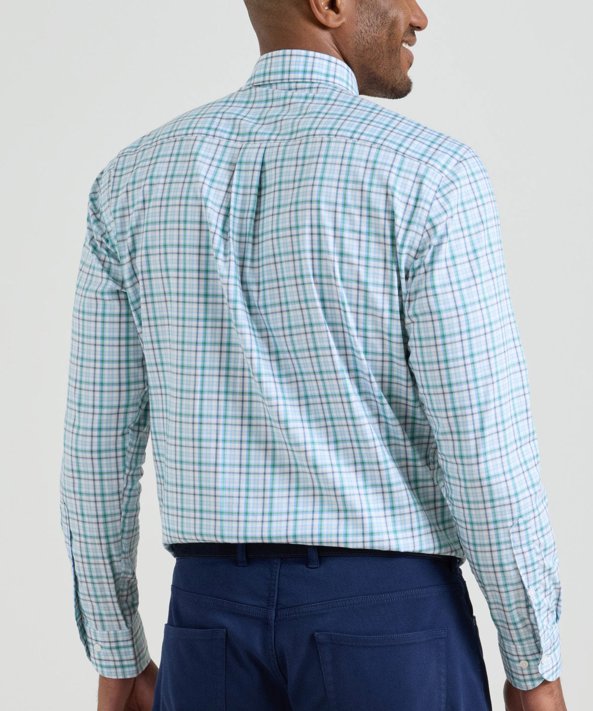 Peter Millar Simon Crown Light Long Sleeve Sport Shirt, Men's Big & Tall