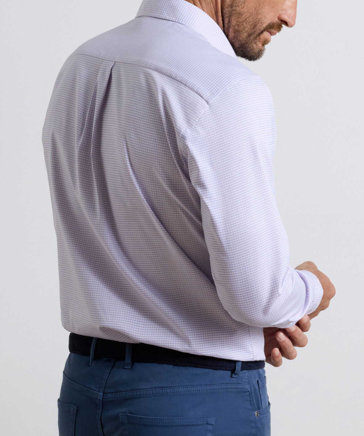 Peter Millar Conway Cotton Light Long Sleeve Sport Shirt, Men's Big & Tall