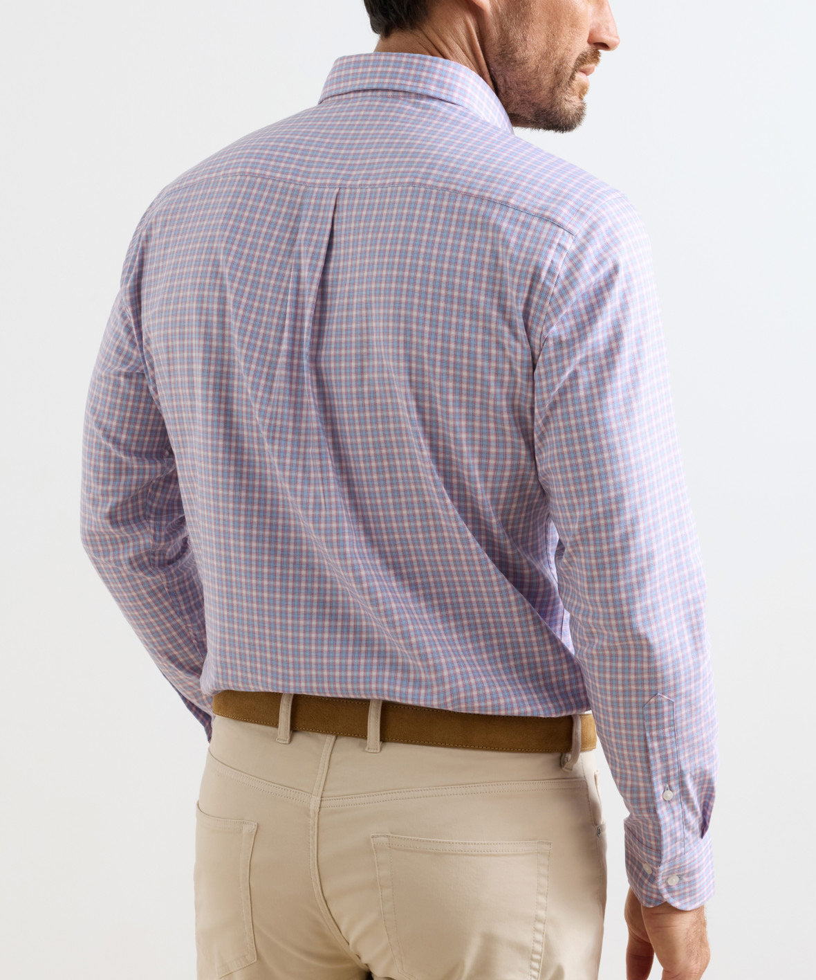 Peter Millar Felix Crown Light Long Sleeve Sport Shirt, Men's Big & Tall