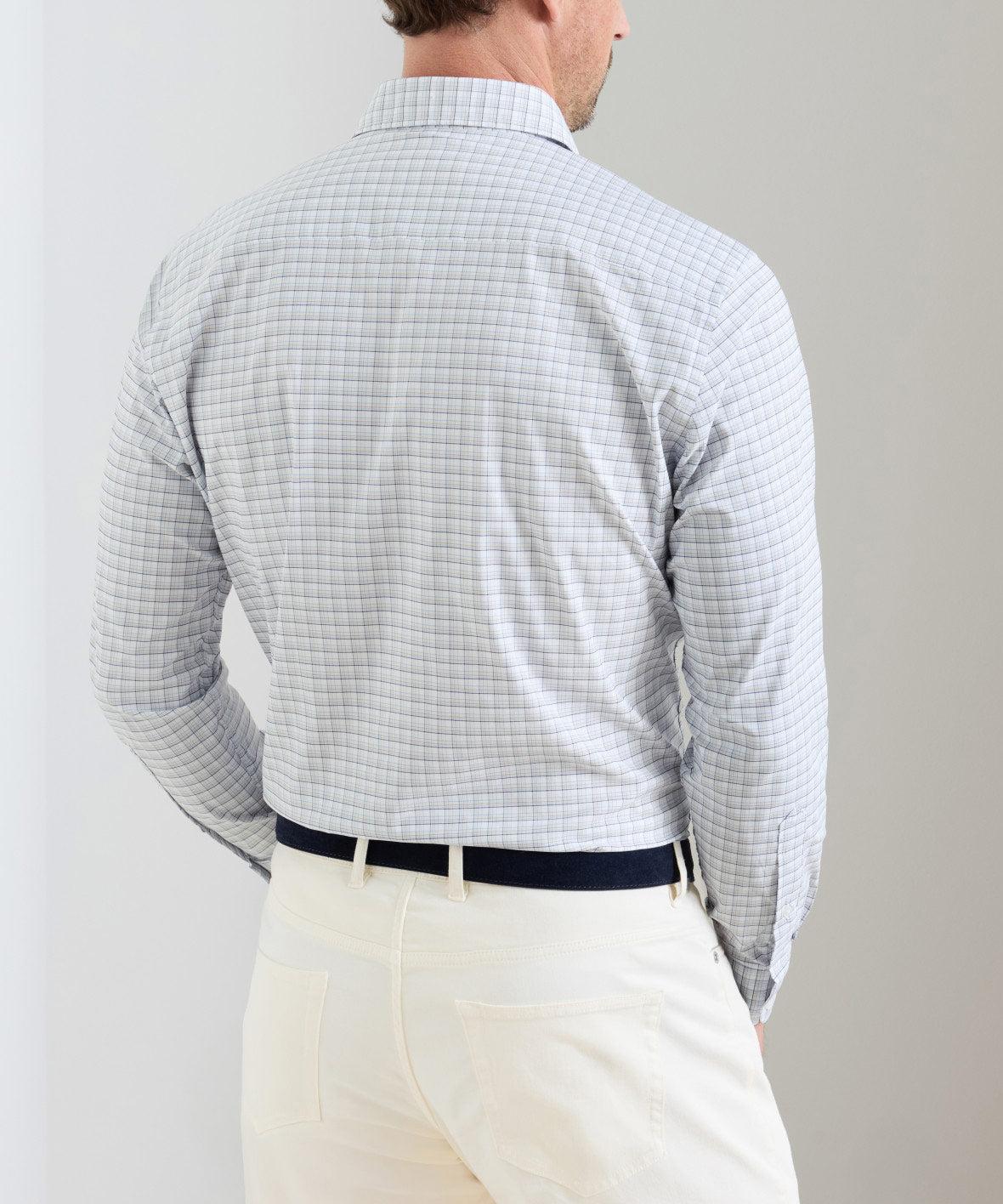 Peter Millar Robertson Performance Long Sleeve Twill Sport Shirt, Men's Big & Tall