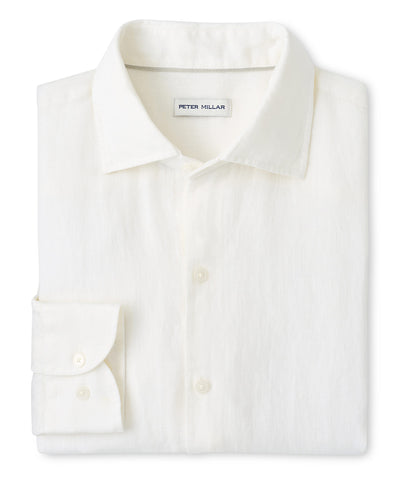 Peter Millar The Shoreside Long Sleeve Linen Sport Shirt, Men's Big & Tall