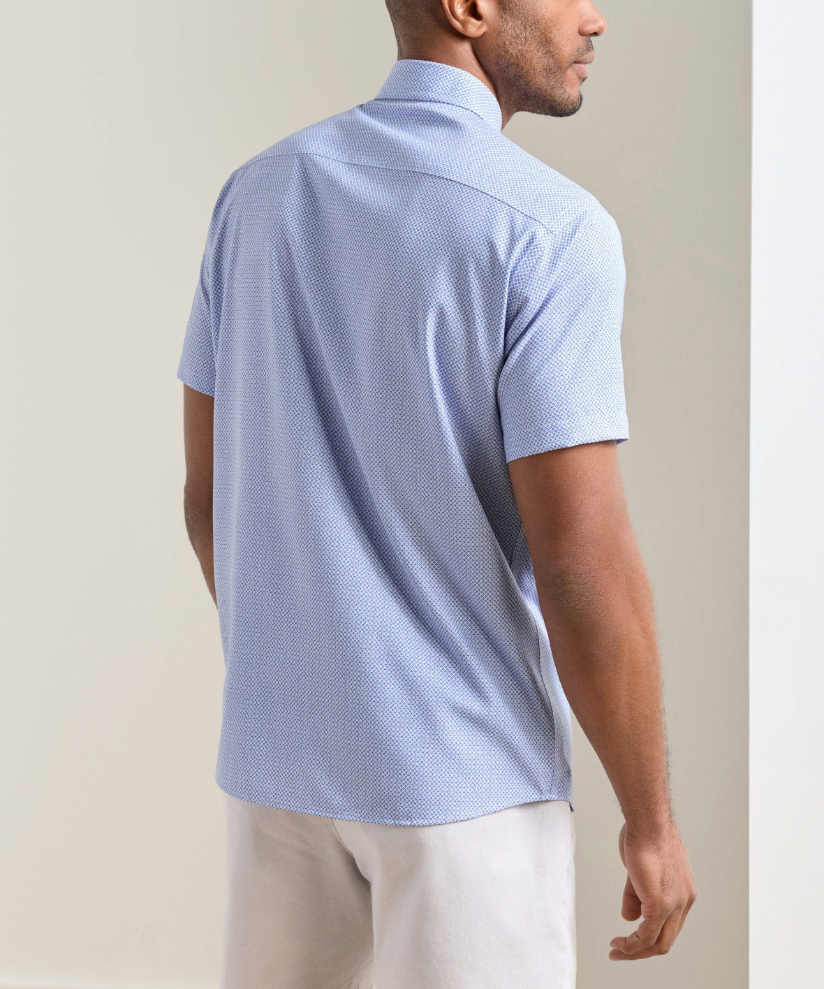 Peter Millar Patton Performance Short Sleeve Poplin Sport Shirt, Men's Big & Tall