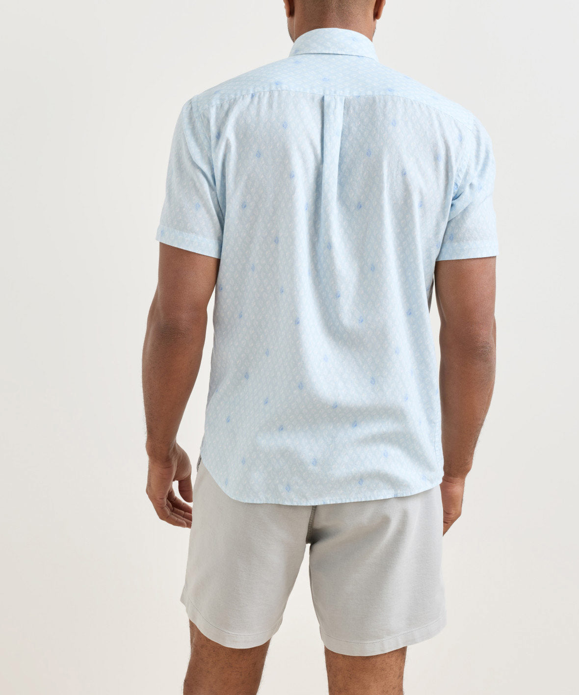 Peter Millar White Haven Short Sleeve Sport Shirt, Men's Big & Tall