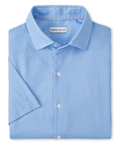 Peter Millar Windsail Short Sleeve Sport Shirt, Men's Big & Tall