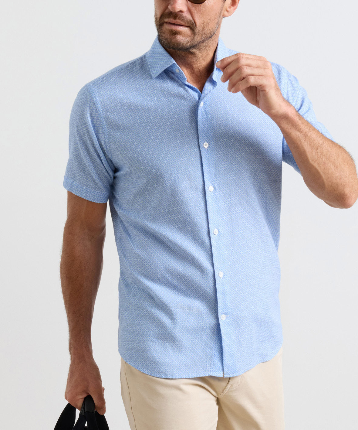 Peter Millar Windsail Short Sleeve Sport Shirt, Men's Big & Tall