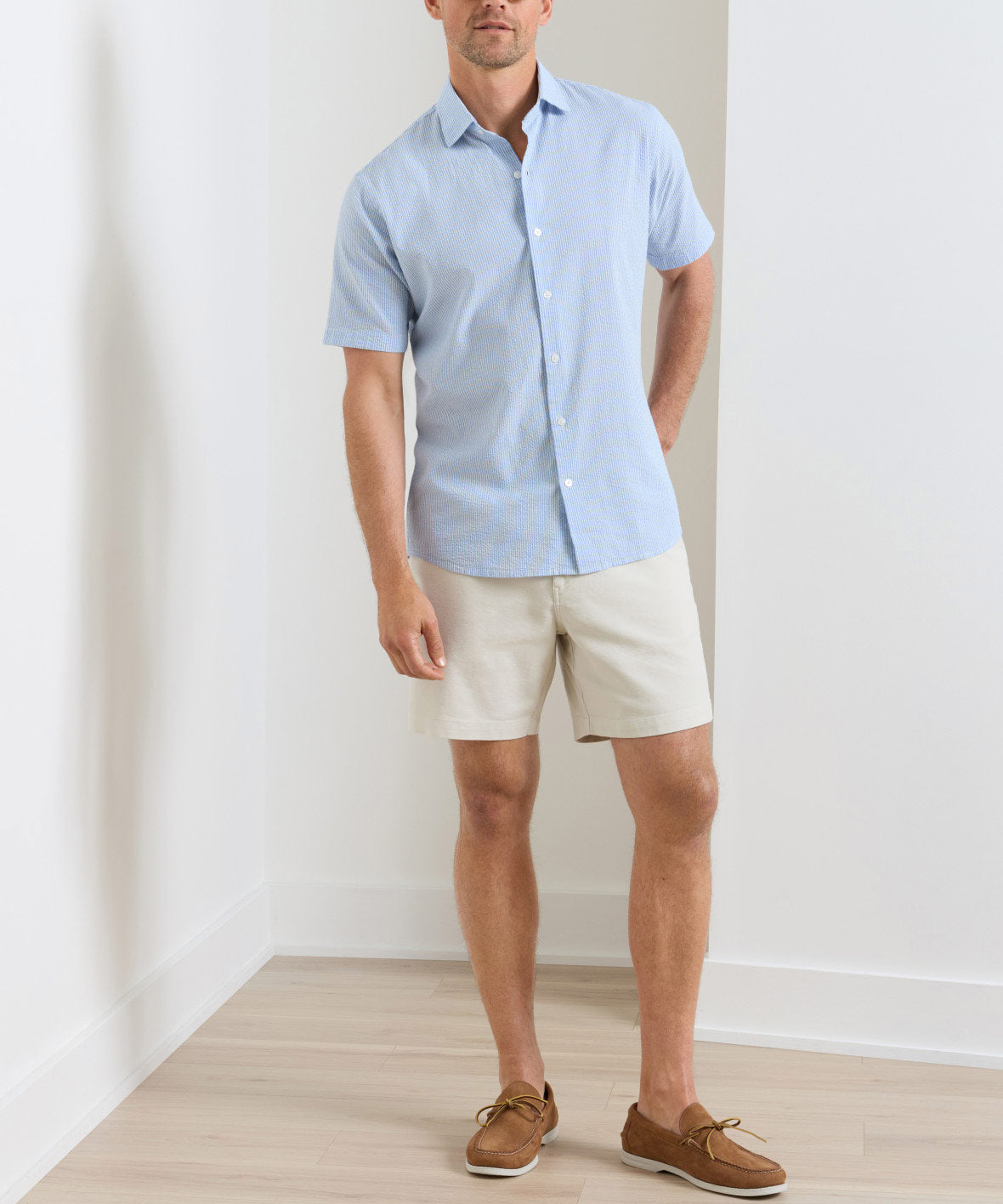 Peter Millar Coastal Stripe Sport Shirt, Men's Big & Tall