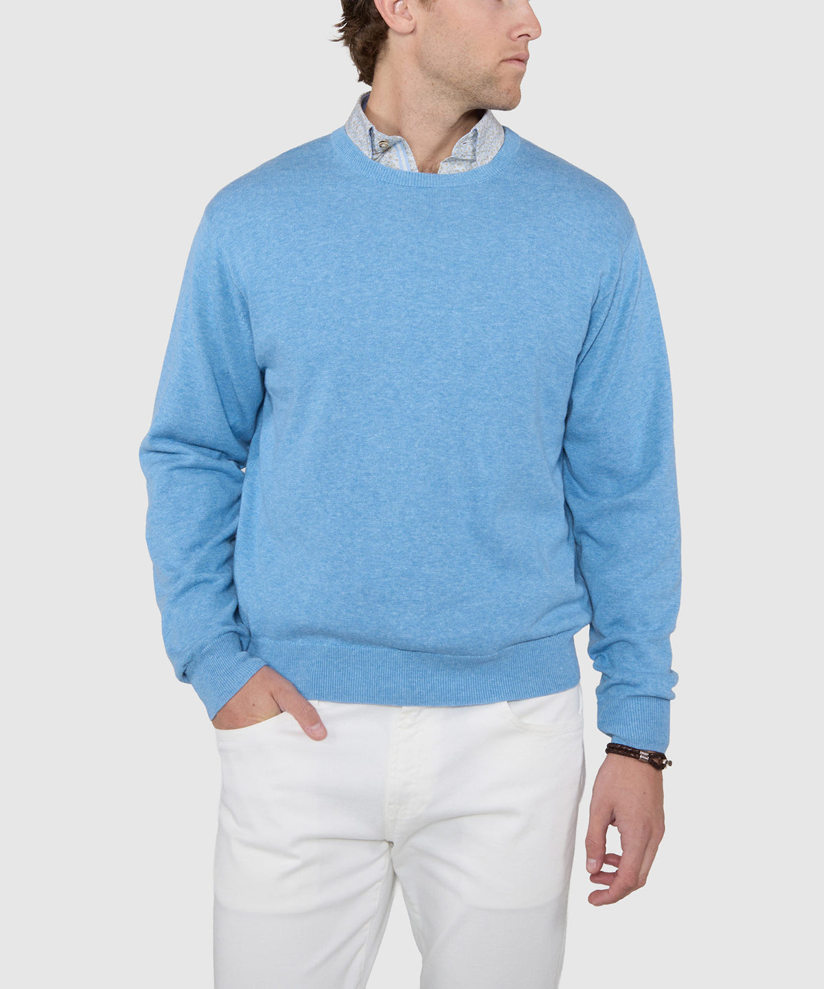 Westport Black Summer Saltwater Crew Pullover, Men's Big & Tall