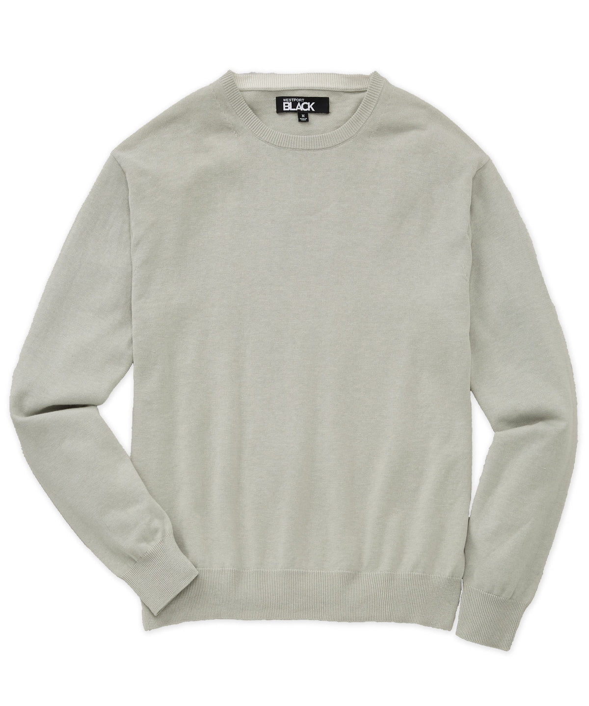 Westport Black Summer Saltwater Crew Pullover, Men's Big & Tall