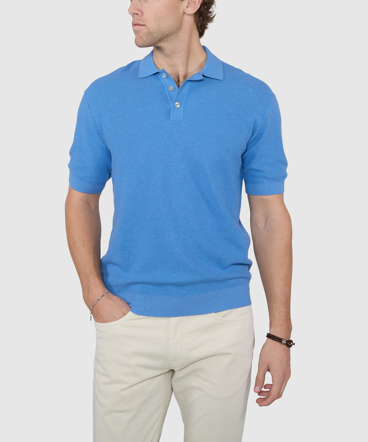 Westport Black Short Sleeve Legacy II Cotton Cashmere Polo, Men's Big & Tall