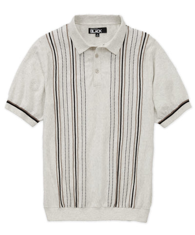 Westport Black Short Sleeve Sarto Retro Polo, Men's Big & Tall