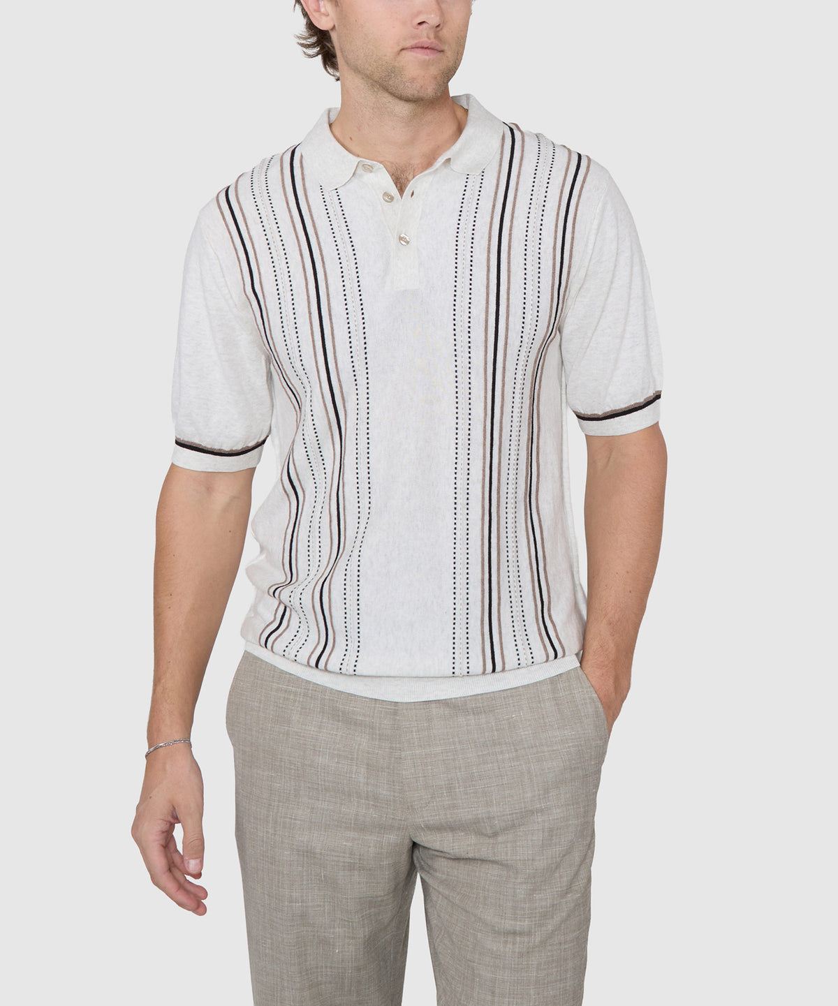 Westport Black Short Sleeve Sarto Retro Polo, Men's Big & Tall