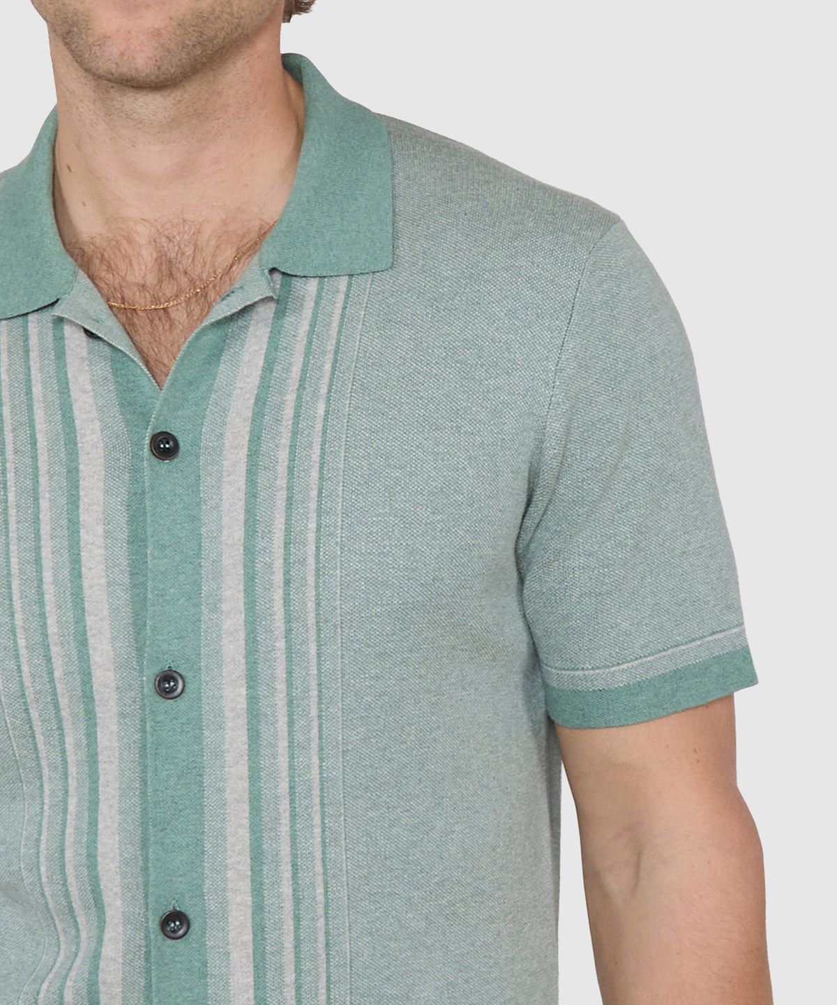 Westport Black Short Sleeve Bennett Button Front Polo, Men's Big & Tall