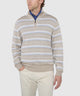 Westport Black Kingston Stripe Quarter-Zip Pullover